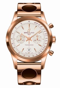 Breitling Transocean Chronograph 38 Gold / Silver / Racer (R4131012.G758.223R) Watch Breitling Transocean Chronograph 38 Gold / Silver / Racer (R4131012.G758.223R) Watch