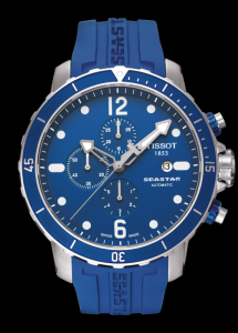 Tissot Seastar 1000 Automatic Chronograph Blue Rubber (T0664271704700) Watch